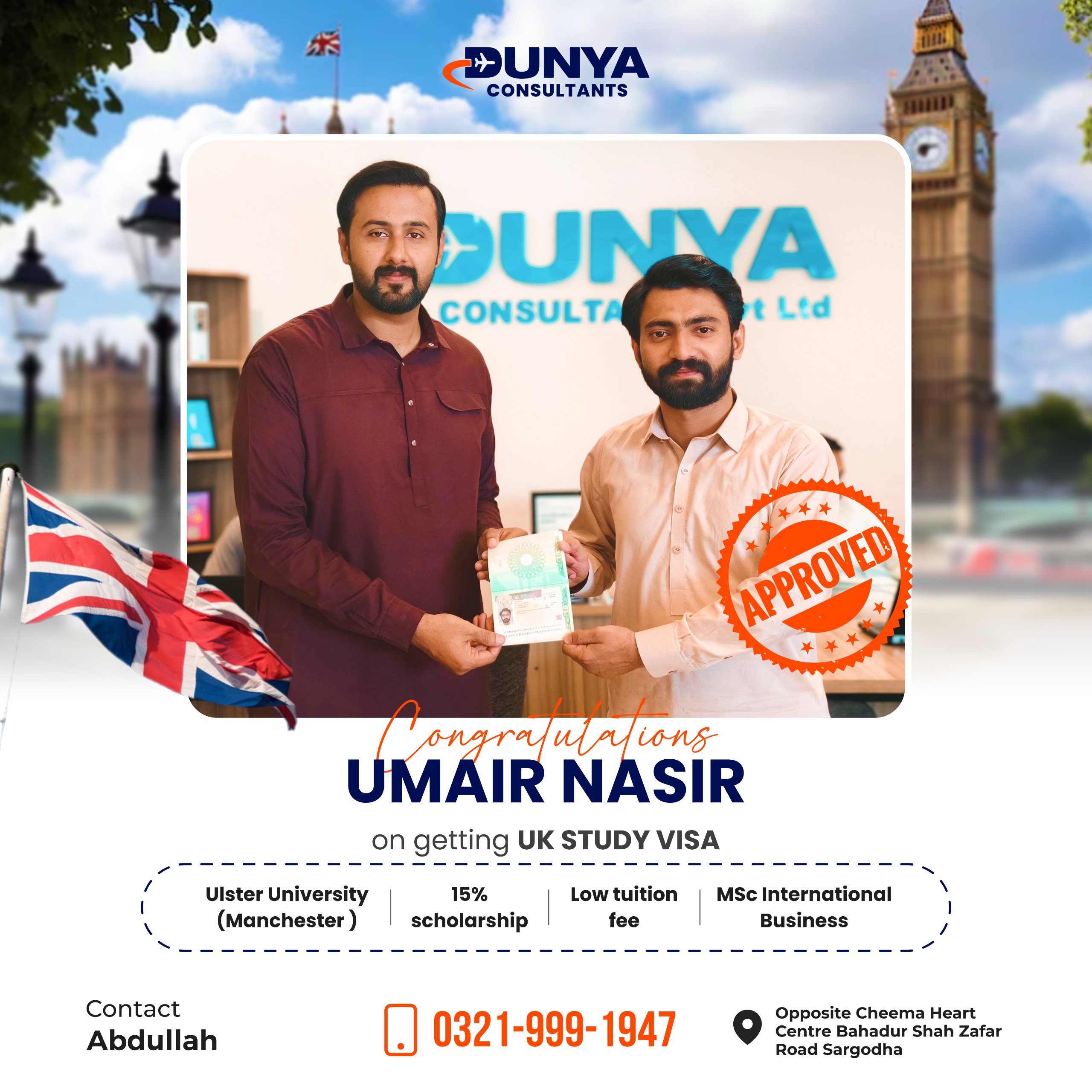 Umair Nasir UK Student Visa Approval