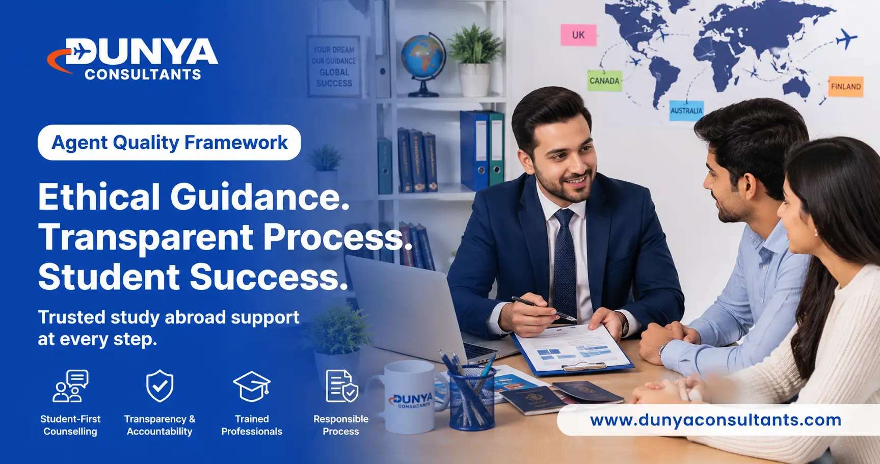 agent quality framework for study abroad guidance by Dunya Consultants 1