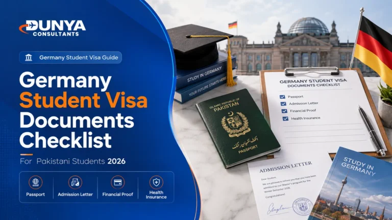 Germany student visa documents checklist for Pakistani students 2026