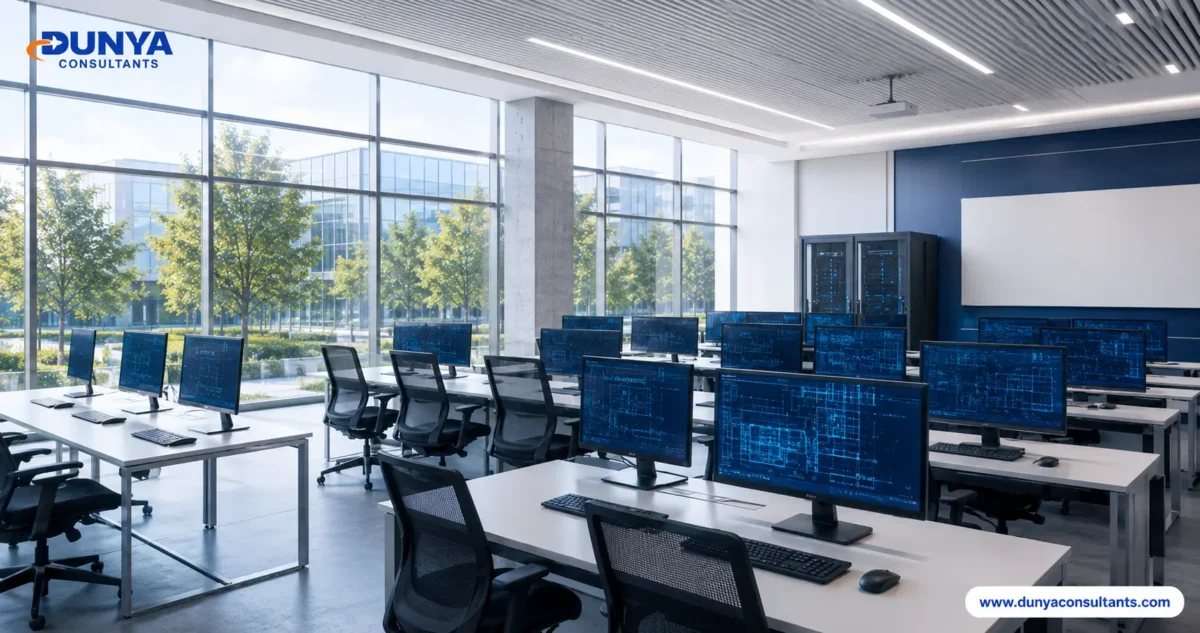 Technology and IT learning environment at a German university