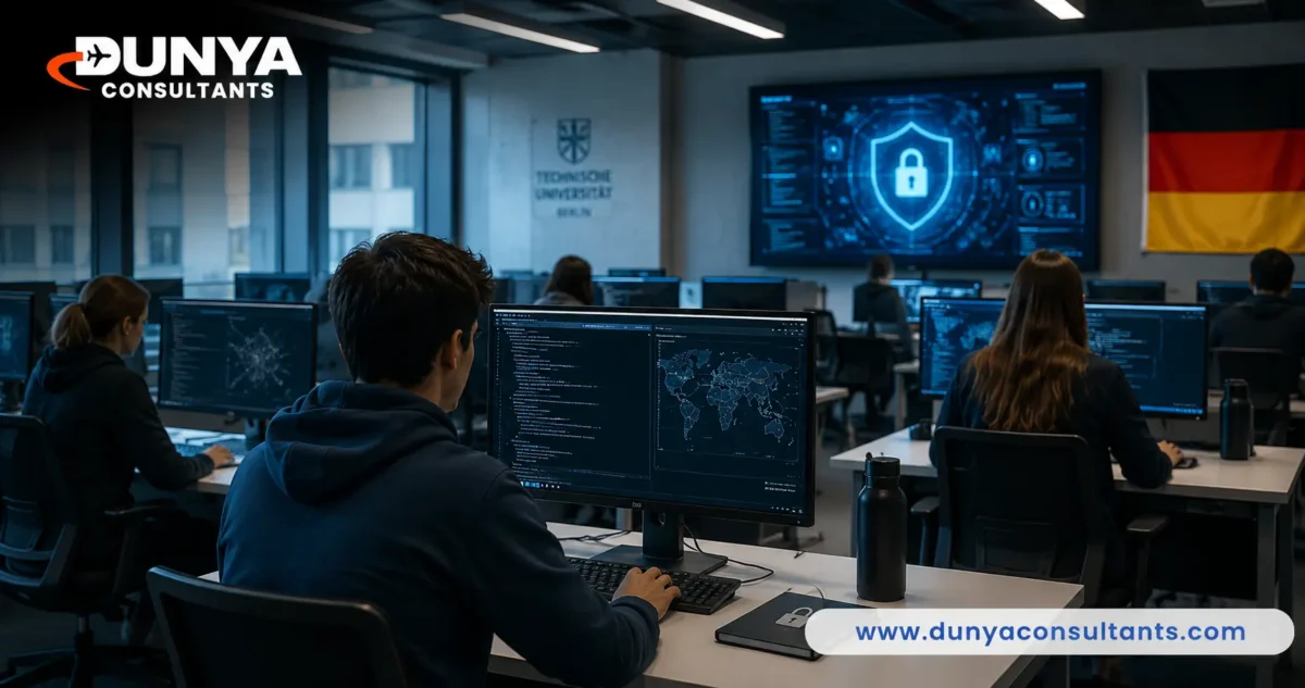 Cyber Security computer lab at a German university