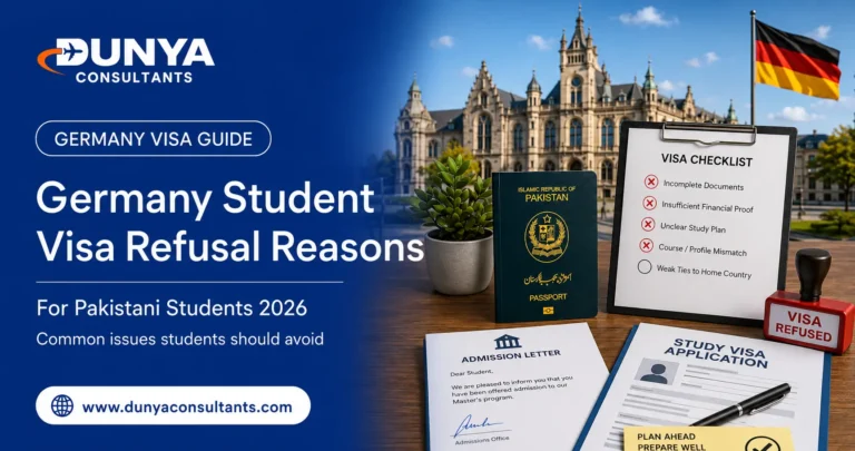 Germany student visa refusal reasons for Pakistani students 2026