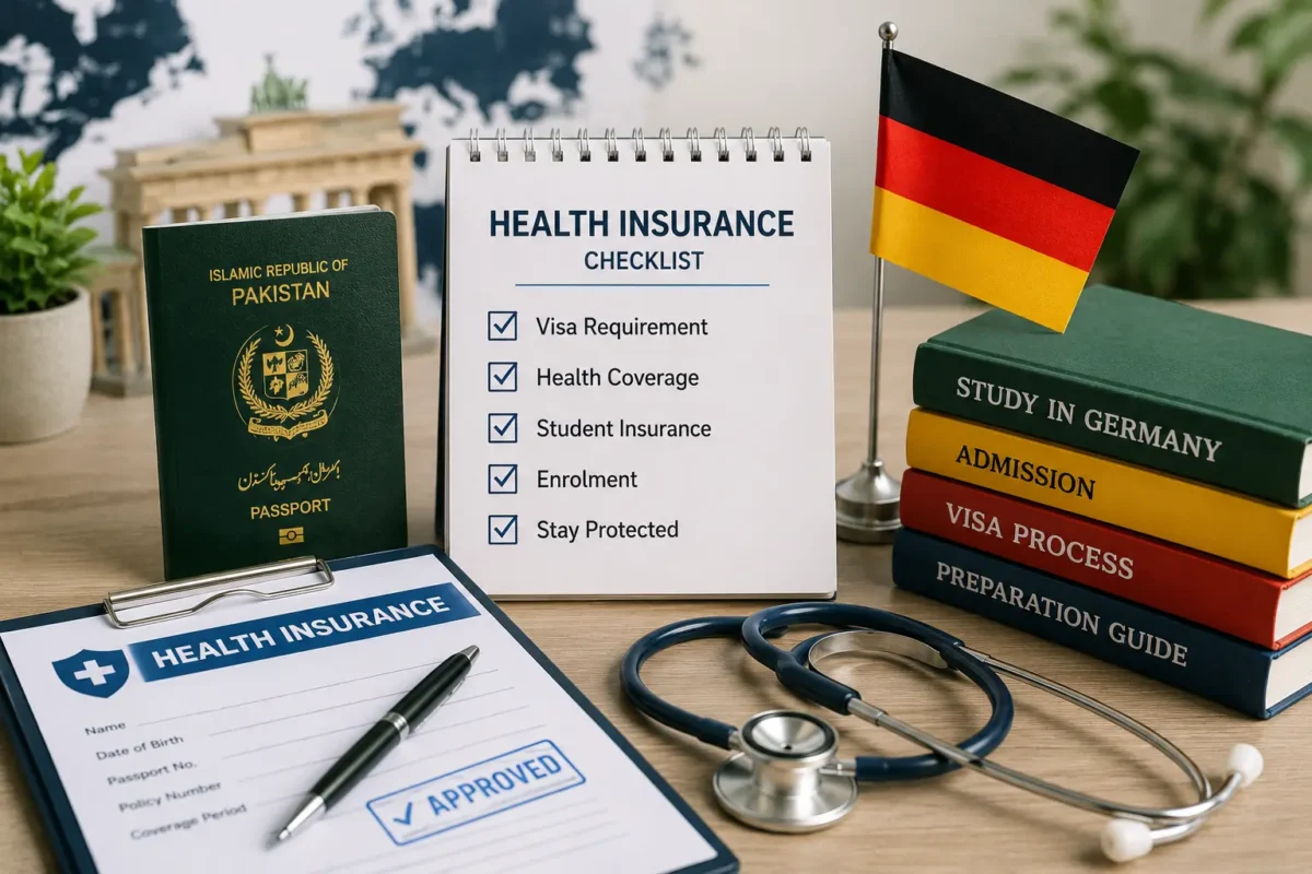 Health insurance for Germany student visa checklist for Pakistani students 2026